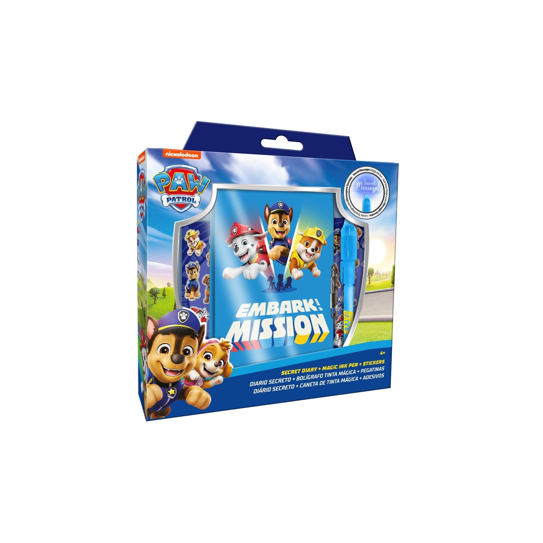 Diario + Boligrafo magico Patrulla Canina Paw Patrol