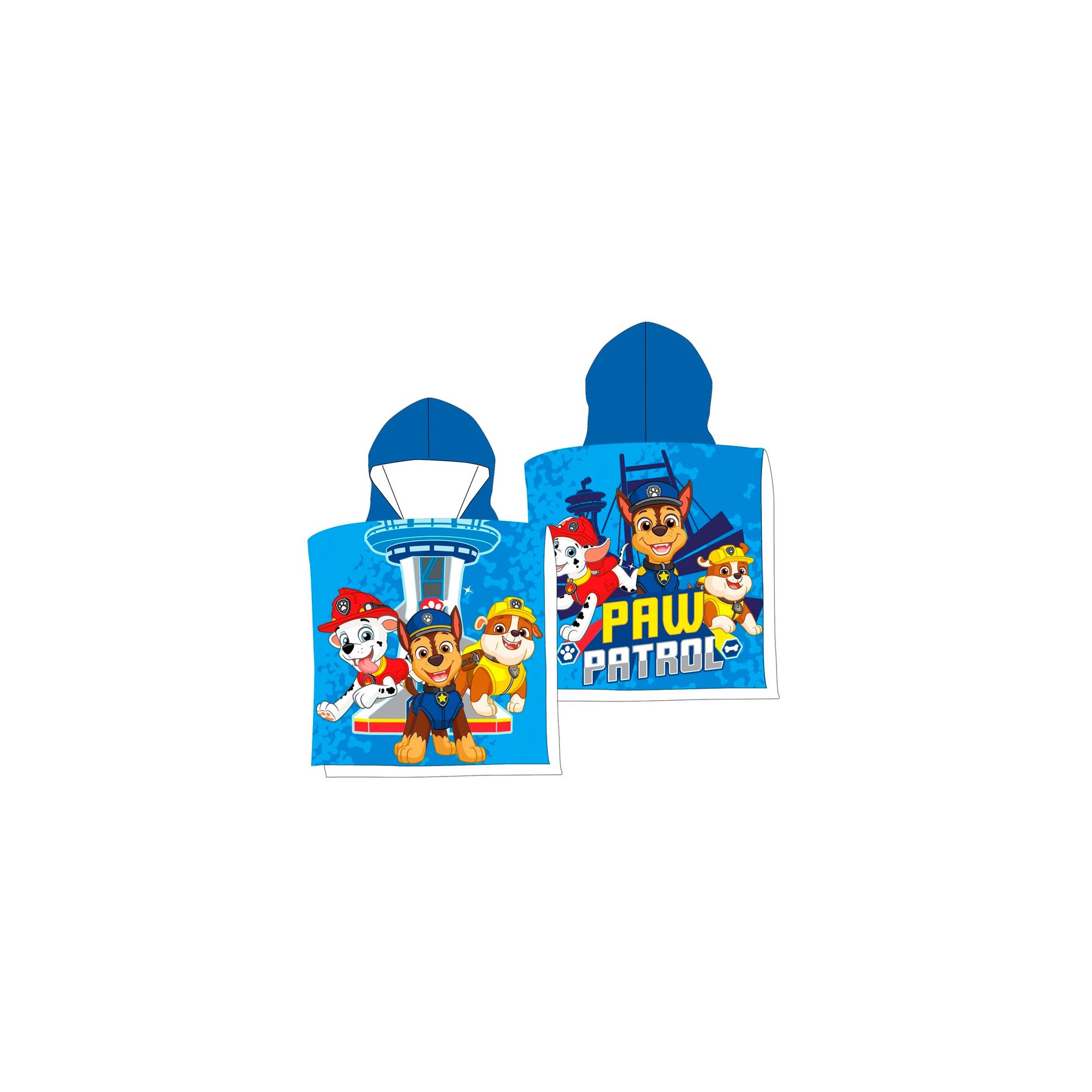 Poncho toalla Patrulla Canina Paw Patrol algodon