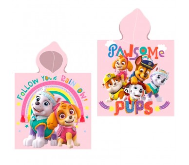 Poncho toalla Patrulla Canina Paw Patrol algodon