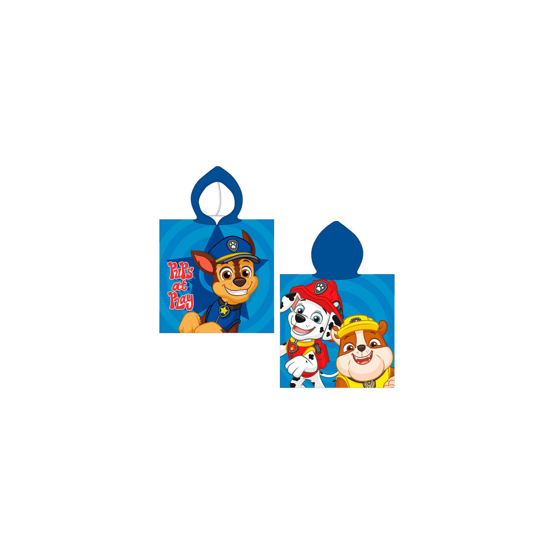Poncho toalla Patrulla Canina Paw Patrol microfibra