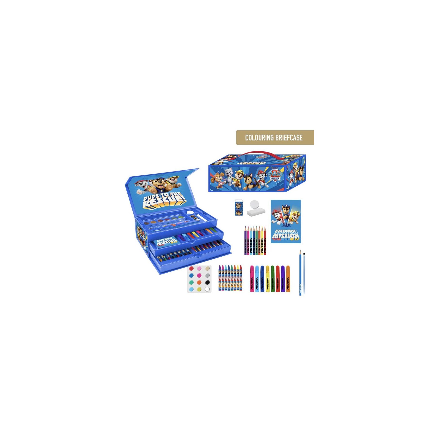 Maletin papeleria coloreable Patrulla Canina Paw Patrol