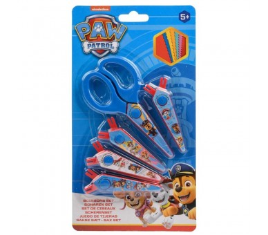 Blister tijeras + 5 cubre hojas Paw Patrol