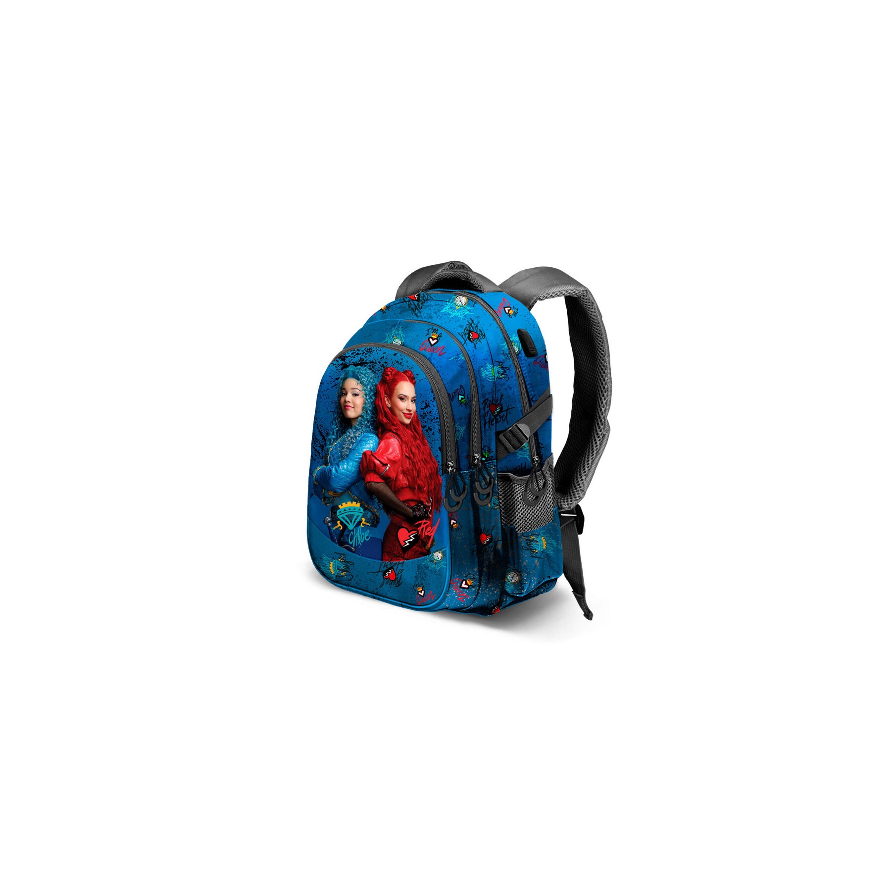 Mochila Weekedly Descendientes Disney 44cm adaptable