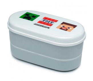 Sandwichera + cubiertos Minecraft