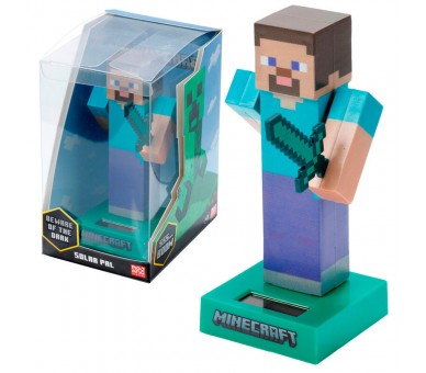 Muñeco solar Steve Minecraft