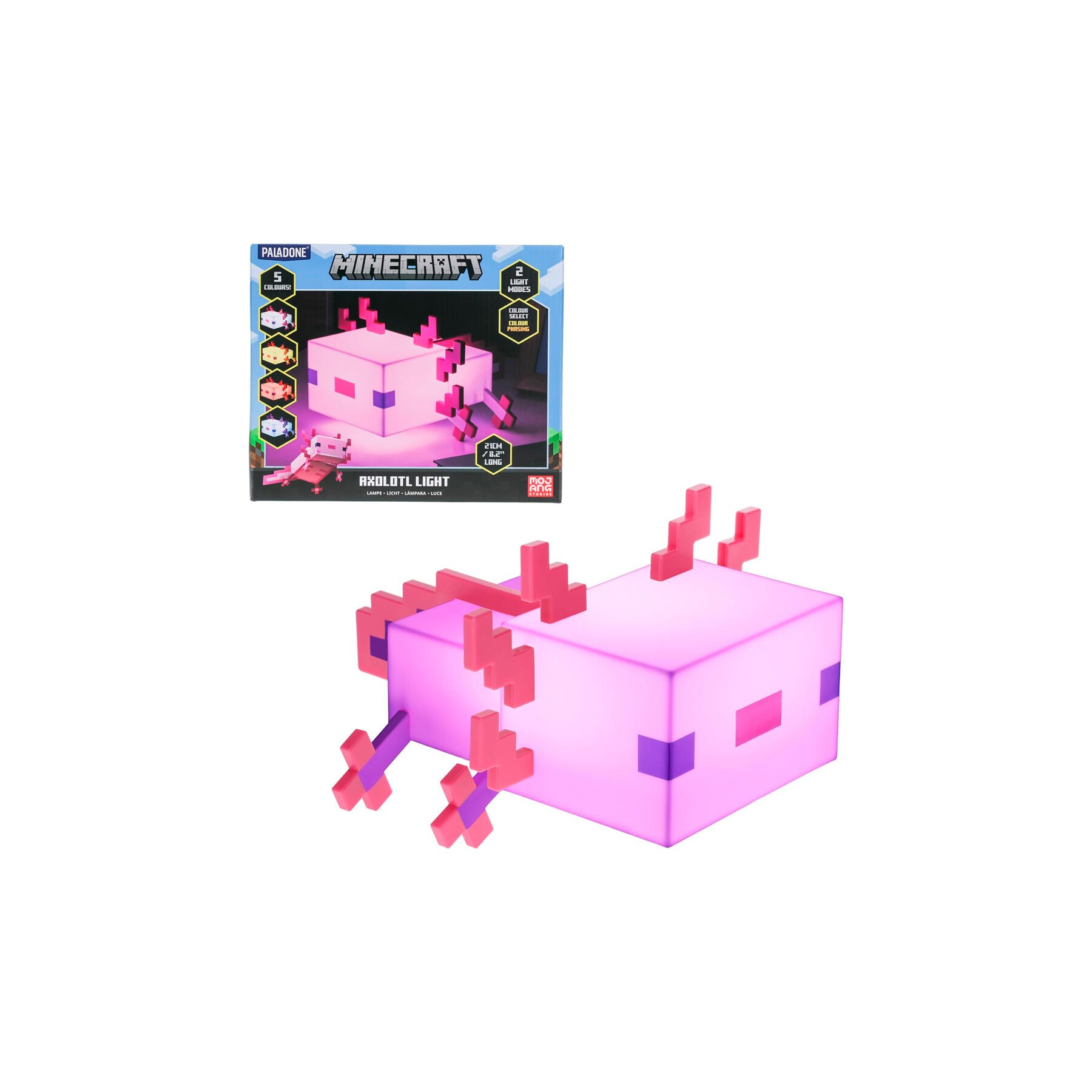 Lampara Ajolote Minecraft 13cm