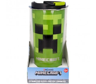 Vaso termo acero inoxidable Minecraft 425ml