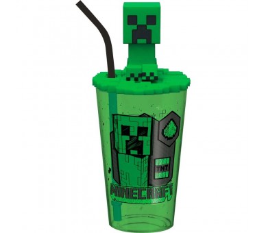 Vaso caña topper 3D Minecraft 500ml