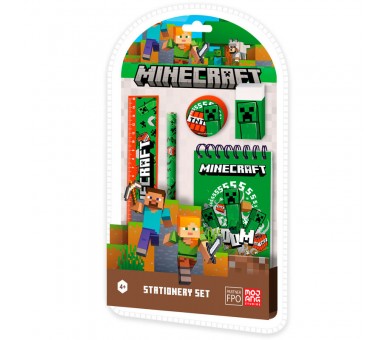 Set papeleria Minecraft 5pzs