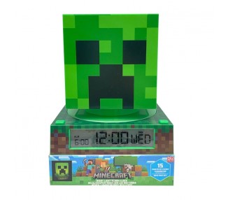 Lampara 3D con despertador Minecraft