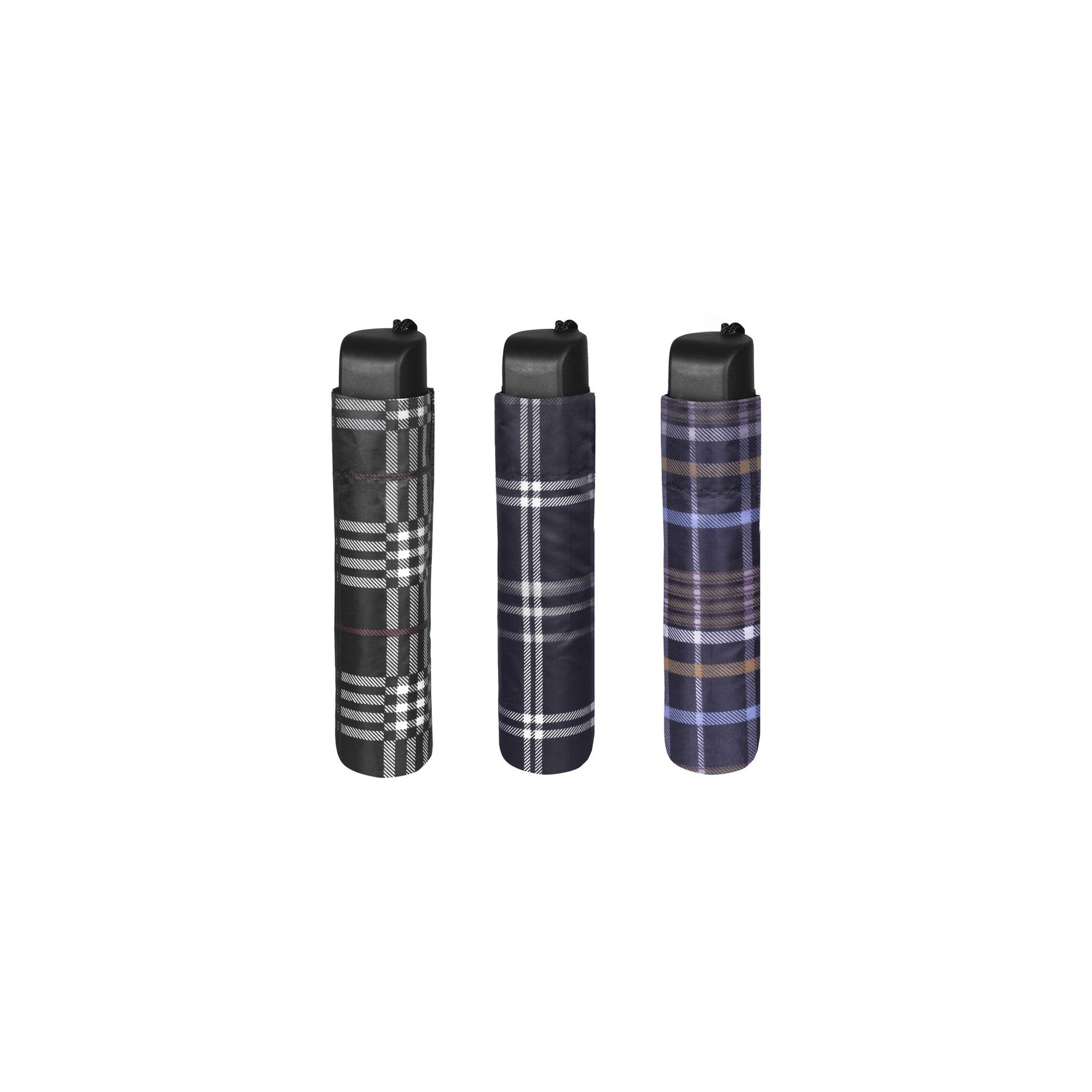 Paraguas plegable manual escoces 54cm surtido