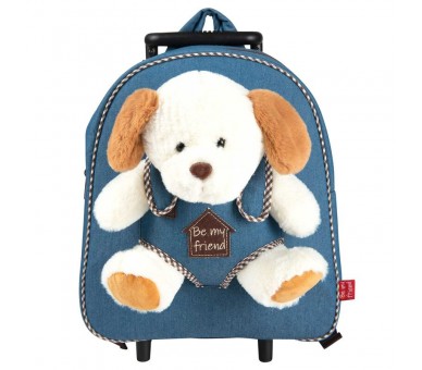 Trolley + peluche Perro Duff 38cm
