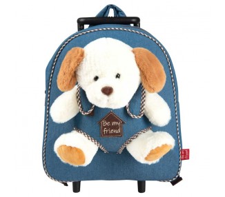 Trolley + peluche Perro Duff 38cm