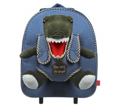 Trolley + peluche Dinosaurio Rex 38cm