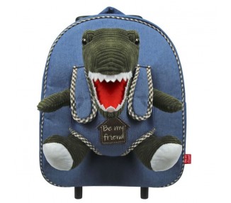 Trolley + peluche Dinosaurio Rex 38cm