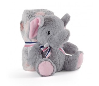 Peluche + Manta suave Elefante Allie 22cm