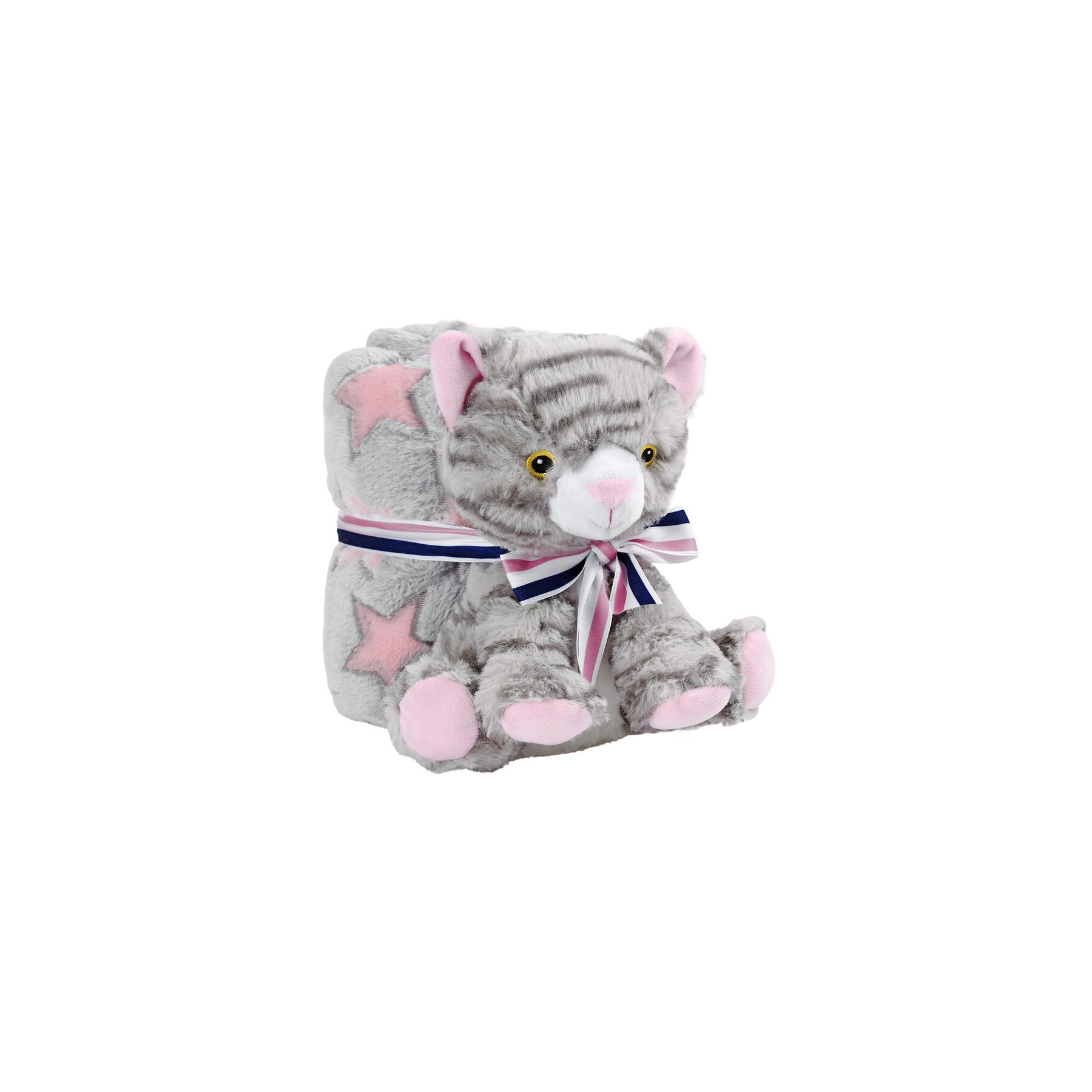 Peluche + Manta suave Gato Candy 22cm