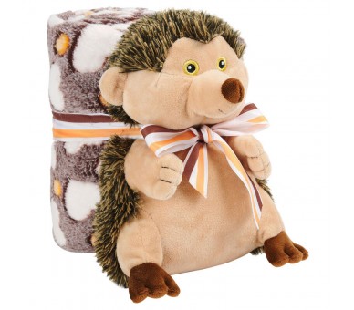 Peluche + Manta suave Hugo Erizo 22cm