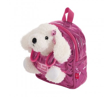Mochila + peluche perro Didi 27cm