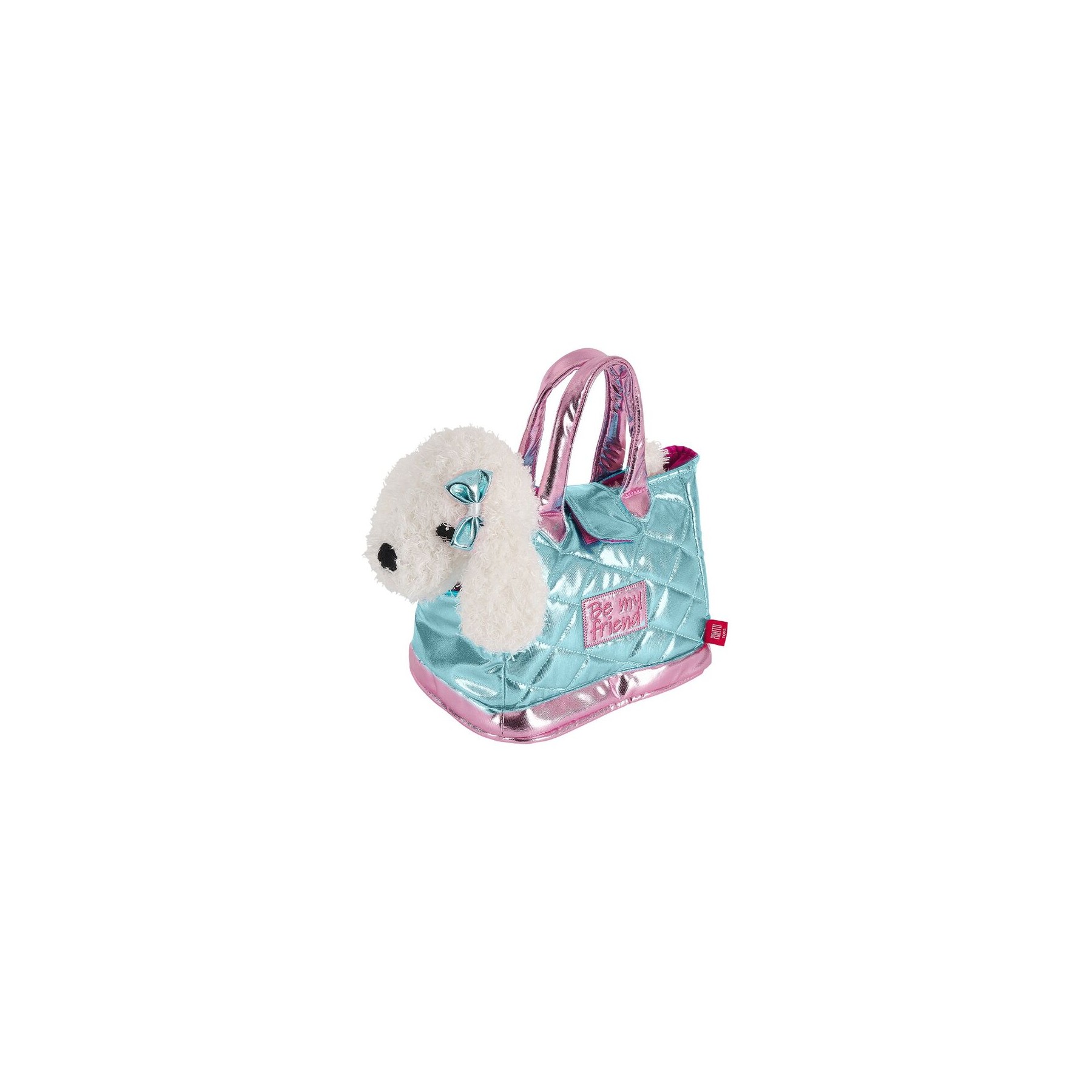 Bolso mano + peluche Azul perro Didi 28cm