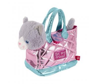 Bolso mano + peluche Rosa gato Coco 28cm