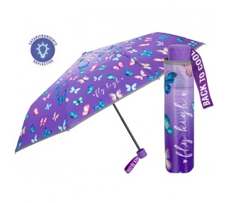 Paraguas plegable manual Mariposas 50cm