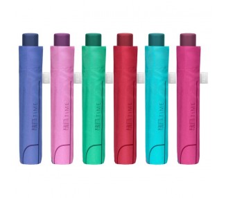 Paraguas plegable manual slim colores 52cm surtido