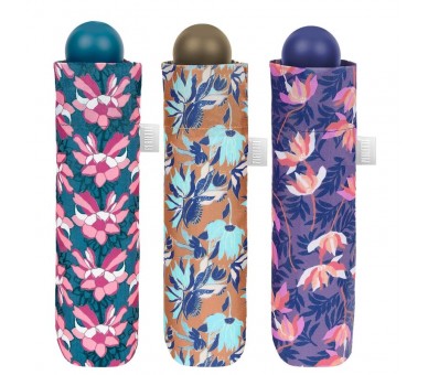 Paraguas plegable manual fantasia floral 54cm surtido