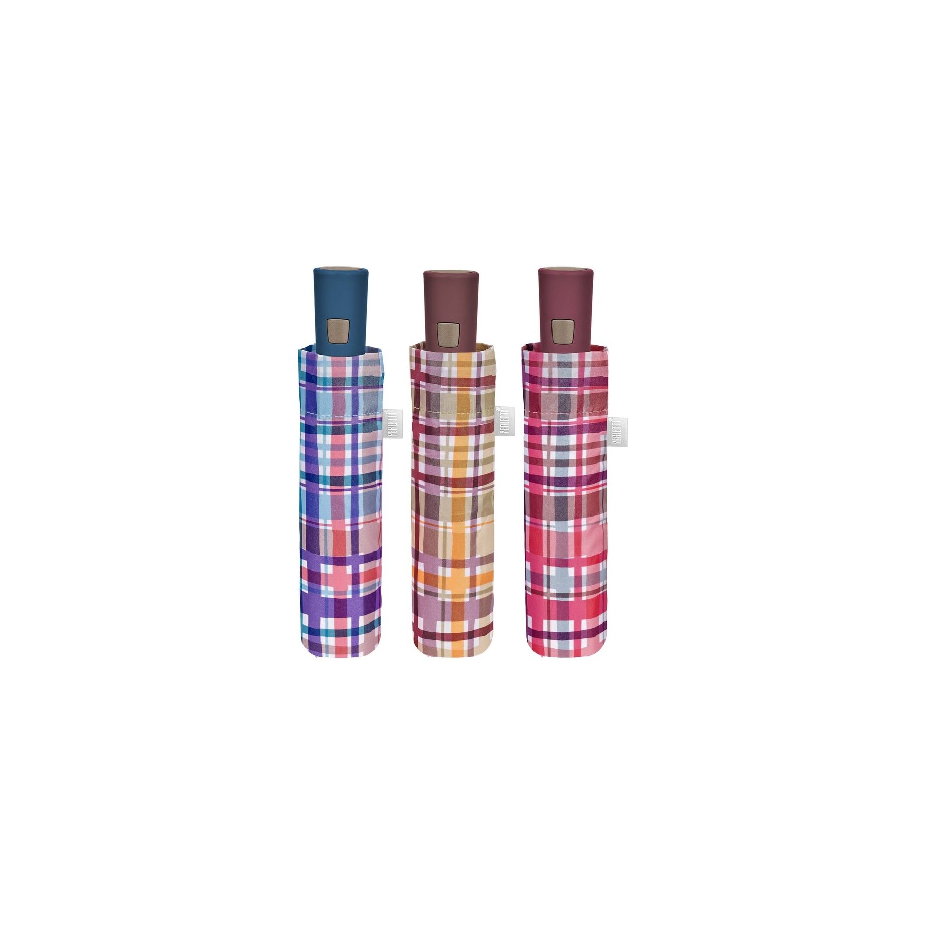 Paraguas plegable automatico cuadro escoces 54cm surtido