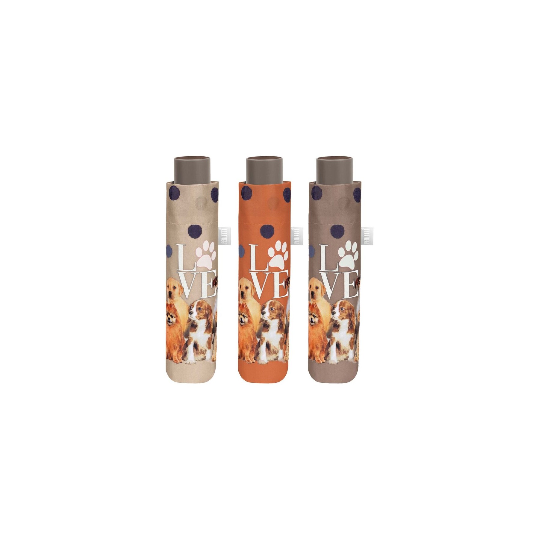 Paraguas plegable manual love perros 54cm surtido