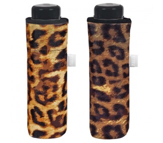 Paraguas plegable manual estampado leopardo 51cm surtido