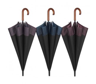 Paraguas golf automatico cuadros cenefa 65cm surtido