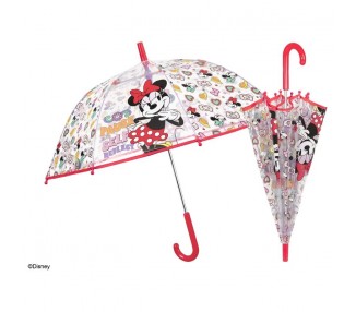 Paraguas automatico transparente Minnie Disney 45cm
