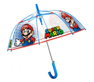 Paraguas automatico transparente Super Mario Bros 45cm