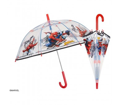Paraguas manual transparente Spiderman Marvel 45cm