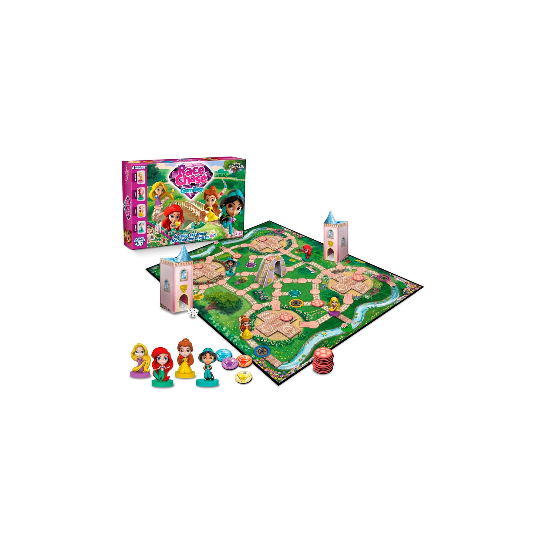 Juego mesa Race Chase Princesas Disney