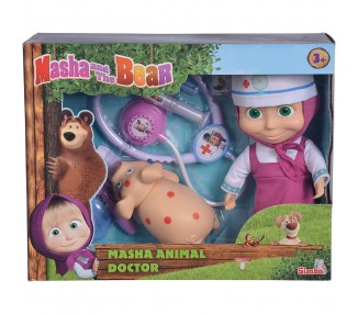 Muñeca Masha veterinaria Masha y el Oso 23cm
