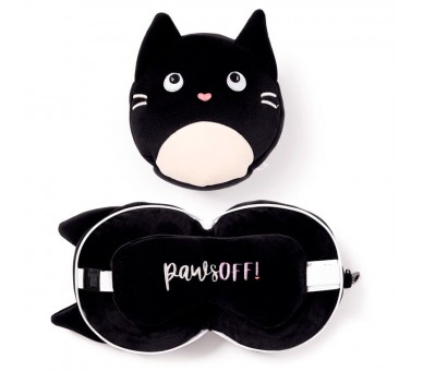 Almohada viaje antifaz Gato Feline Fine Relaxeazzz