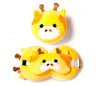 Almohada viaje antifaz Jirafa Relaxeazzz