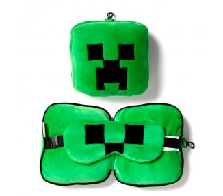 Almohada viaje antifaz Creeper Minecraft Relaxeazzz