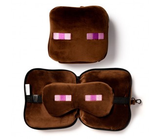 Almohada viaje antifaz Enderman Minecraft Relaxeazzz