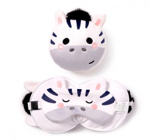 Almohada viaje antifaz Cebra Bali Adoramals Relaxeazzz