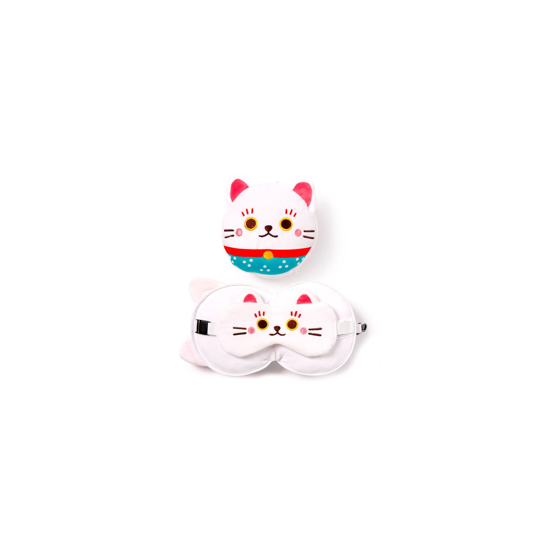Almohada viaje antifaz Gato Maneki Neko Relaxeazzz