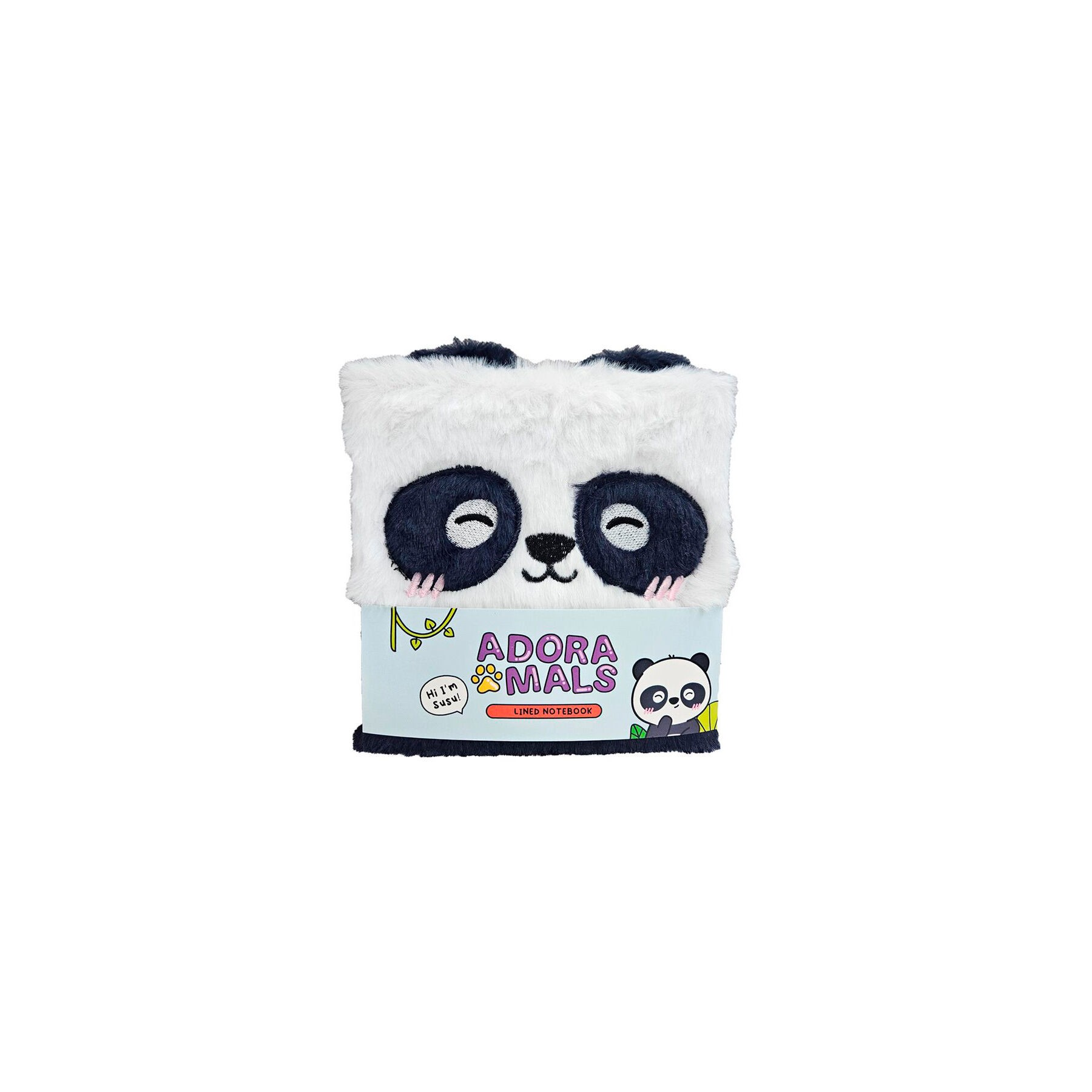 Cuaderno peluche A5 Oso Panda Adoramals