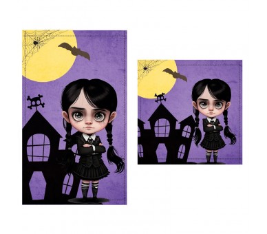 Set 2 toallas baño Niña Gotica algodon