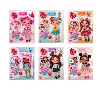 Cuaderno muñeca magnetica vestidos intercambiables surtido