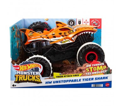 Coche radio control Tiger-Shark Monster Trucks Hot Wheels