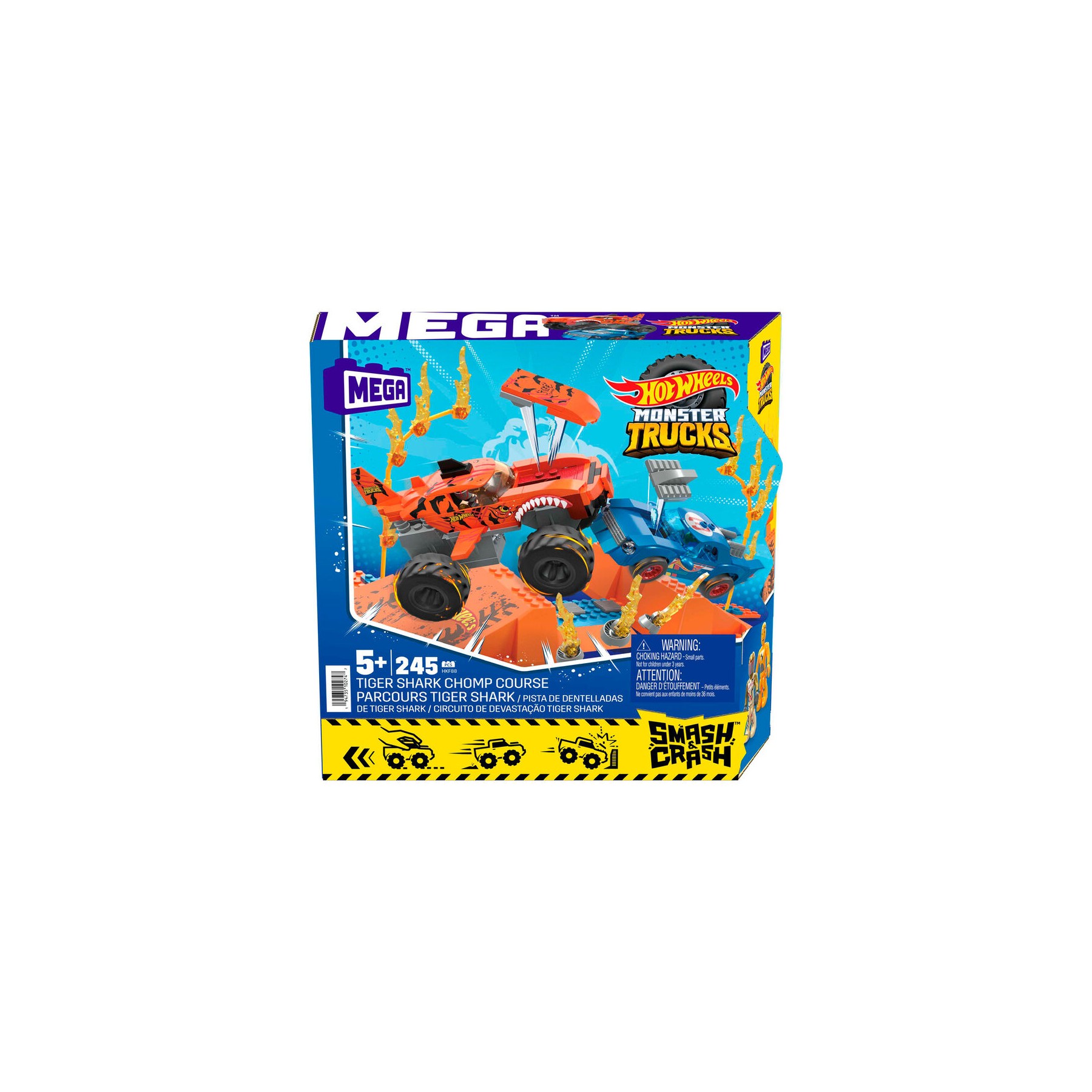 MEGA Construx Pista Tiger Shark Monster Trucks Hot Wheels