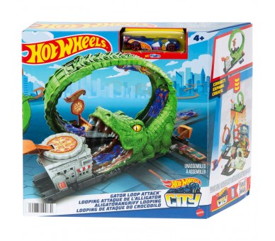 Pista Ataque del Cocodrilo City Hot Wheels