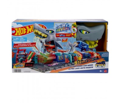 Tunel de Lavado con Tiburón Hot Wheels City
